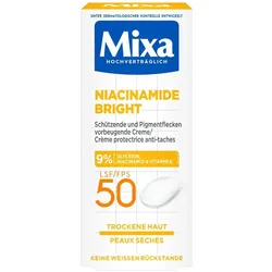 Mixa Niacinamide Bright LSF 50 Pigmentflecken vorbeugende Creme für trockene Haut Körpercreme ml 