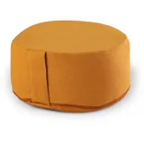 Amagohome Yogakissen Yogakissen Bodenkissen rund H 14xø31 cm mit Buchweizenschalen Meditati gelb