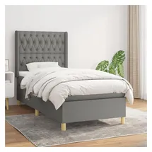 vidaXL Boxspringbett 100 x 200 cm Dunkelgrau