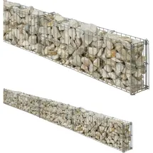 Bellissa Gabionen Mauergitter Set 464 × 20 × 10 cm