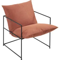 [en.casa] Sessel Utsjoki 90x61x70 cm Schwarz/Orange