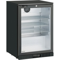 METRO Professional Getränkekühlschrank GBC3001, Kunststoff / Metall / Glas, 60 x 53 x 89 cm, 127 L, mit Schloss, schwarz