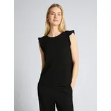 Tom Tailor Denim Damen Top in Crinkle-Optik, Black, M
