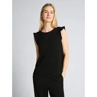 Tom Tailor Denim Damen Top in Crinkle-Optik, Black, M
