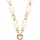 LEONARDO Charm-Kette "Halskette Mathilde Clip&Mix", (gelbgoldfarben), Halsketten, Damen, Edelstahl, L: 65 B: 8mm, B:8mm