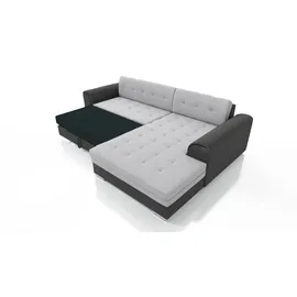 Fun Möbel Ecksofa Sofa SARRA mit Schlaffunktion Stoff Fresh Gelb Ottomane Rechts