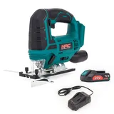 NAC NEW AMERICAN CONCEPT Stichsäge Akku - Akku-Pendelstichsäge 0 – 2700 U/min - Akku-Stichsäge mit Staub- und Späneabsaugung - Schnittwinkeleinstellung von 0–45 - mit Akku & Ladegerät