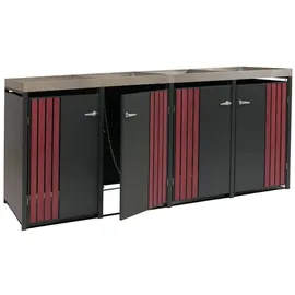 MCW Mülltonnenverkleidung O67 125 x 260 x 84 cm anthrazit