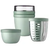 Mepal Snackpot-Set Ellipse mit Lunchpot, Mini-Snackpot und Fruitpot Nordic sage