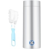 Tragbarer Wasserkocher Elektrisch Reisewasserkocher,400ml Reise-Elektrisch-Wasserkocher,Mini Camping,3 in 1 Mini-Thermoskanne 304 Edelstahl-Liner,für die Zubereitung von Tee, Kaffee Babymilch