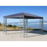 QUICK STAR Rank Pavillon 3x4m Metall Garten Partyzelt Anthrazit RAL 7012