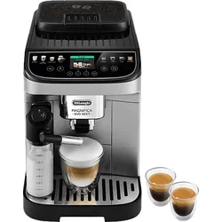 DELONGHI Magnifica Evo Next ECAM310.80.SB - 11 Kaffeespezialitäten, 3 Benutzerprofile, einfache Bedienung, Kaffeevollautomat Silber/Schwarz