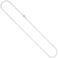 Schmuck Krone Goldkette 2mm Weitankerkette aus 585 Weißgold, 50cm, Gold 585 silberfarben