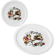 Mambocat 2er Set Luigi Pizzateller Ø 30,5 cm mit Küchenchef-Dekor - 162064