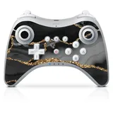 DeinDesign Skin kompatibel mit Nintendo Wii U Pro Controller Folie Sticker Marmor Muster Glitzer Look