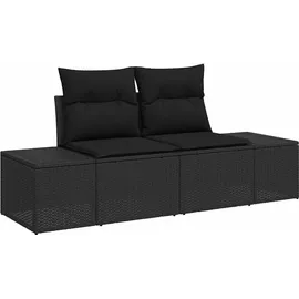 vidaXL Garten-Sofa-Set 8-tlg. schwarz