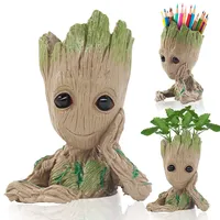 Angker Blumentopf mit Cartoon-Figur - Groot - Sukkulenten-Übertopf, für grüne Pflanzen oder Stiftehalter, tolle Geschenkidee für Kinder