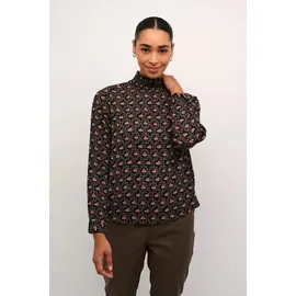 Kaffe Langarmbluse KAamber Schwarz/Rosa 38