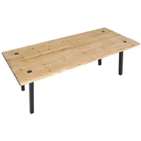 Mendler Esstisch HWC-L75, Tisch Esszimmertisch, Industrial Massiv-Holz MVG-zertifiziert 200x90cm,