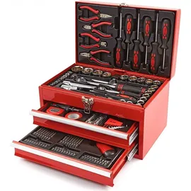 Brüder Mannesmann Werkzeuge Werkzeugset 157-tlg. rot 40 cm x 27,5 cm x 26,5 cm
