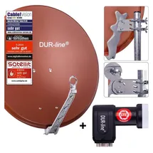Dur-Line Select 75/80 ziegelrot + Quad LNB