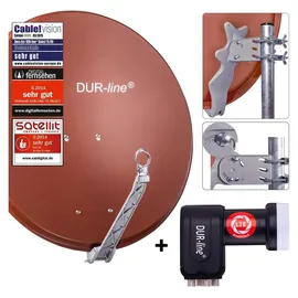 Dur-Line Select 75/80 ziegelrot + Quad LNB
