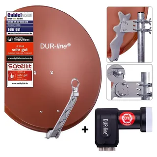 Dur-Line Select 75/80 ziegelrot + Quad LNB
