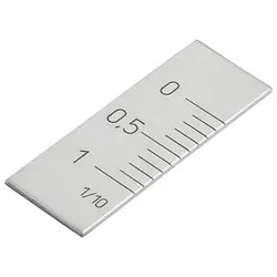 NONIUS SELBSTKLEBEND, VERTIKAL 40X15X1, EDELSTAHL BLANK, NULLPUNKT OBEN, SKALIERUNG RECHTS