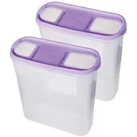 BestLivings Vorratsdose lila 8,5 x 22 x 26 cm 4,5 l 2-teiliges Set
