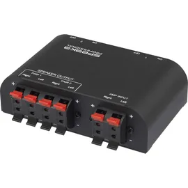 SpeaKa Professional 2 Port Lautsprecher-Umschalter Klemmanschluss Metallgehäuse Schwarz