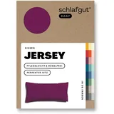 schlafgut Easy Jersey Kissenbezug 40x80 cm Purple Deep mit 100% Baumwolle, superweicher , atmungsaktiver Kopfkissenbezug