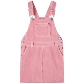 vidaXL Kinder-Latzkleid Cordkleid Kleid Kinderkleid Mädchen Kordkleid Cord Hellrosa 104 - 104