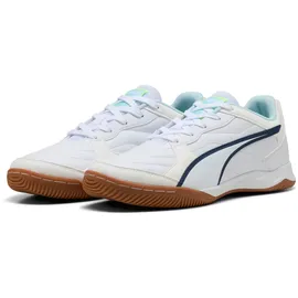 Puma Pressing IV Hallenschuhe Herren White/Aqua/Fizzy Light/Sea Glass 44,5