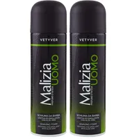 MALIZIA UOMO | Rasierschaum Vetyver, 300 ml (Packung mit 2)