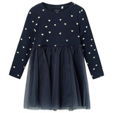NAME IT Mädchen Nmfnadja Ls Dress Noos, Blau, 92