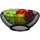Relaxdays Obstschale Metall Schwarz 10 x 25 cm
