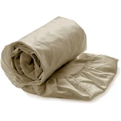Spannbettlaken YELLOW "Percale", safari, sand, B:160cm L:200cm, Perkal, Obermaterial: 100% Baumwolle, Laken, Laken aus 100% Baumwolle, hochwertige Perkal, Betttuch ab 90x200