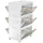 Costway Aufbewahrungsbox 54 x 90,5 x 33 cm 3-tlg. weiß