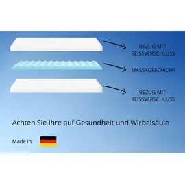 marpur Topper mit Massageschicht 90 x 200 cm schwarz