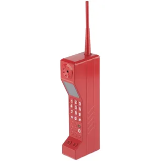 90er-Jahre-Telefon-Requisite, Handy-Ornament, Retro-Telefon-Requisite für Zuhause, Wohnzimmer, Dekoration (Rot)