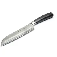 Klamer Premium Santoku Damastmesser echter japanischer Stahl 18 cm