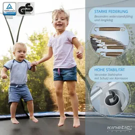 Kinetic Sports Salto Plus 244 cm  inkl. Sicherheitsnetz, Regenplane und Leiter Pink