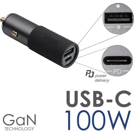 Akyga Autoladegerät AK-CH-26 100W USB-A + USB-C PD Schnellladung 5-20V / 1,5-5A Grau