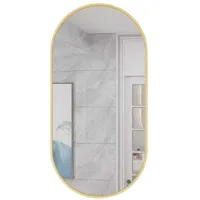 Leobert Ovaler Spiegel 100x50cm Goldrahmen