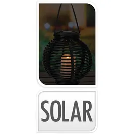 PROGARDEN Laterne Solar Ø 21,3 cm 1er Set schwarz