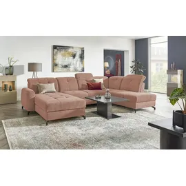 Medium Wohnlandschaft Leandro II ¦ rosa/pink ¦ Maße (cm): B: 355 H: 101 T: 208.0