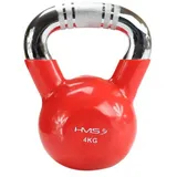 COFI 1453 Kettlebell 6kg Gewichte Hantel für Krafttraining, Workout Gewicht mit Ergonomischer griff gerändelt aus gusseisen HMS KTC Rot | Gr.: onesize