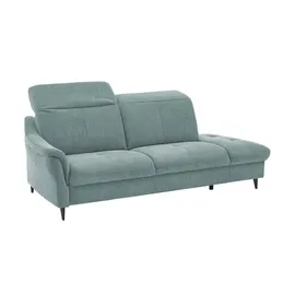 meinSofa Recamiere Mikrofaser 2-Sitzer Blau