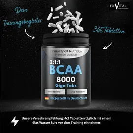 Exvital BCAA 8000 Giga Tabs neutral Tabletten 365 St.