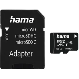 Hama microSDXC 128GB Class 10 UHS-I + SD-Adapter